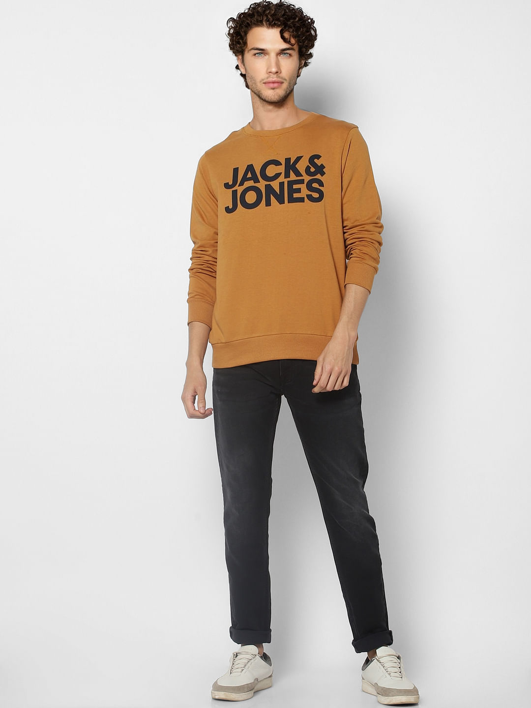 Brown Logo Print Sweatshirt - S