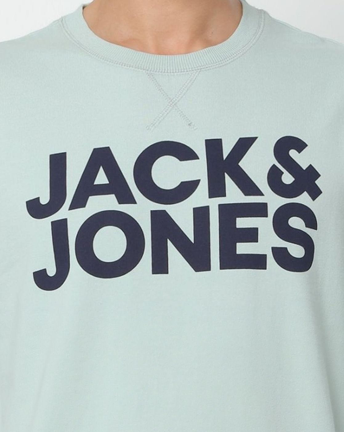 Light Green Logo Print Sweatshirt