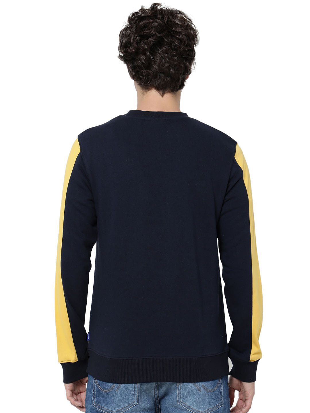 Blue Colourblocked Pullover