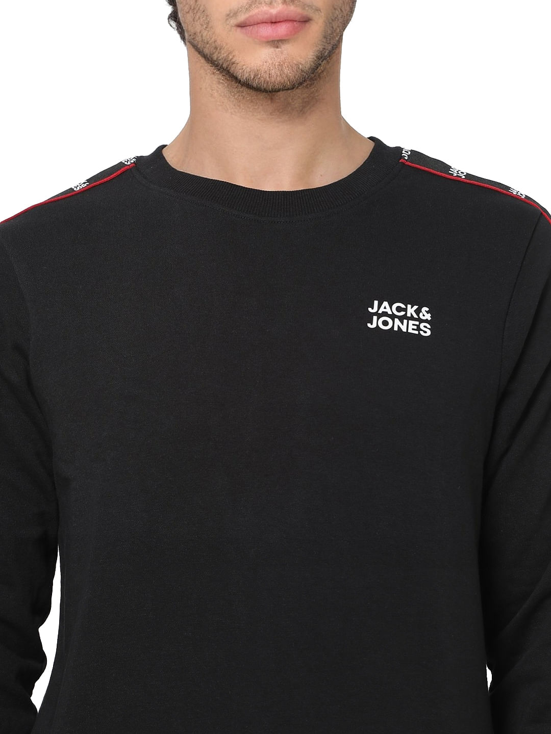 Black Tape Detail Sweatshirt