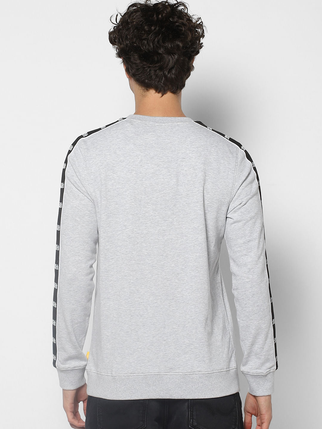 Grey Logo Tape Detail Sweatshirt