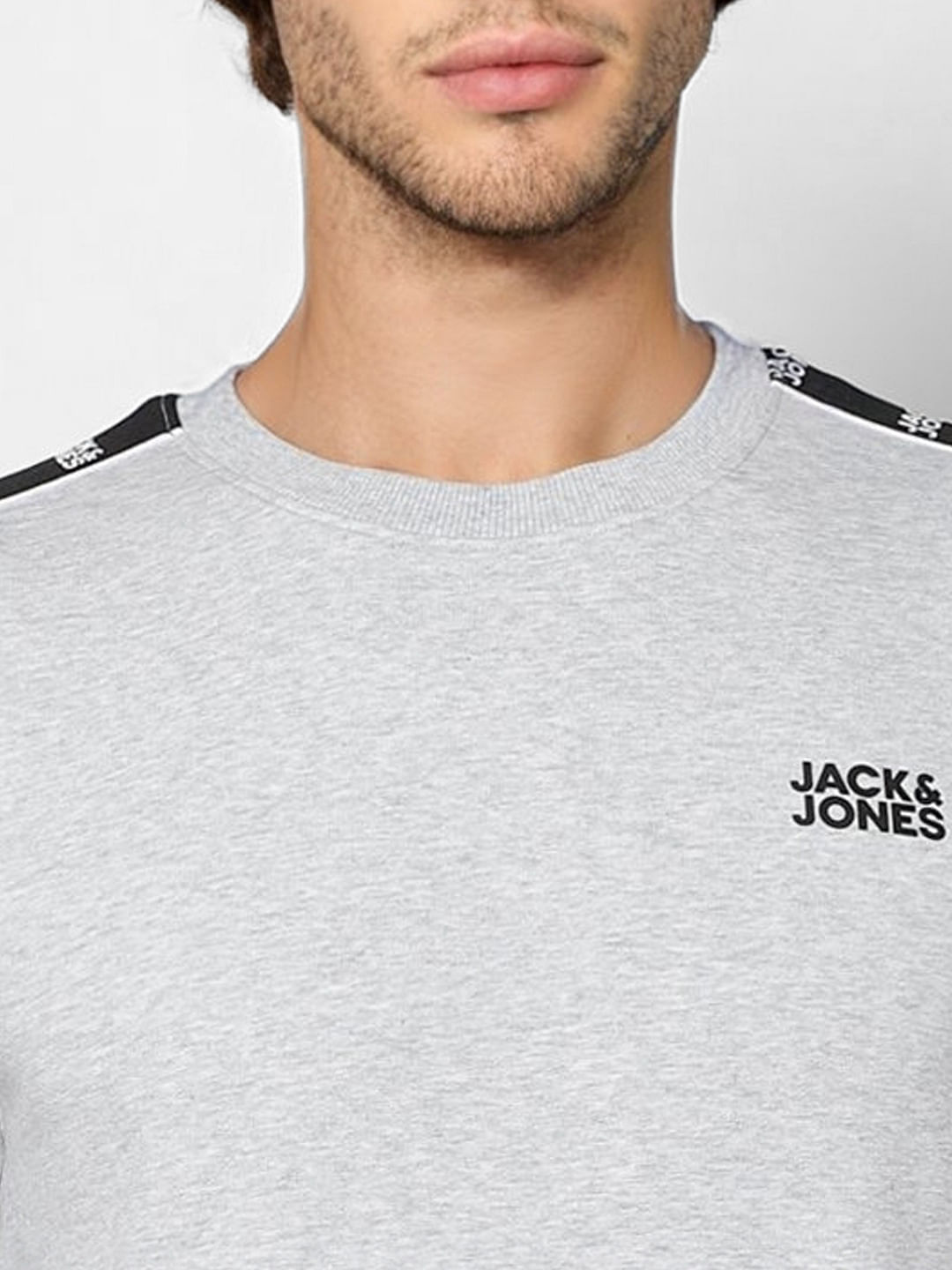 Grey Logo Tape Detail Sweatshirt