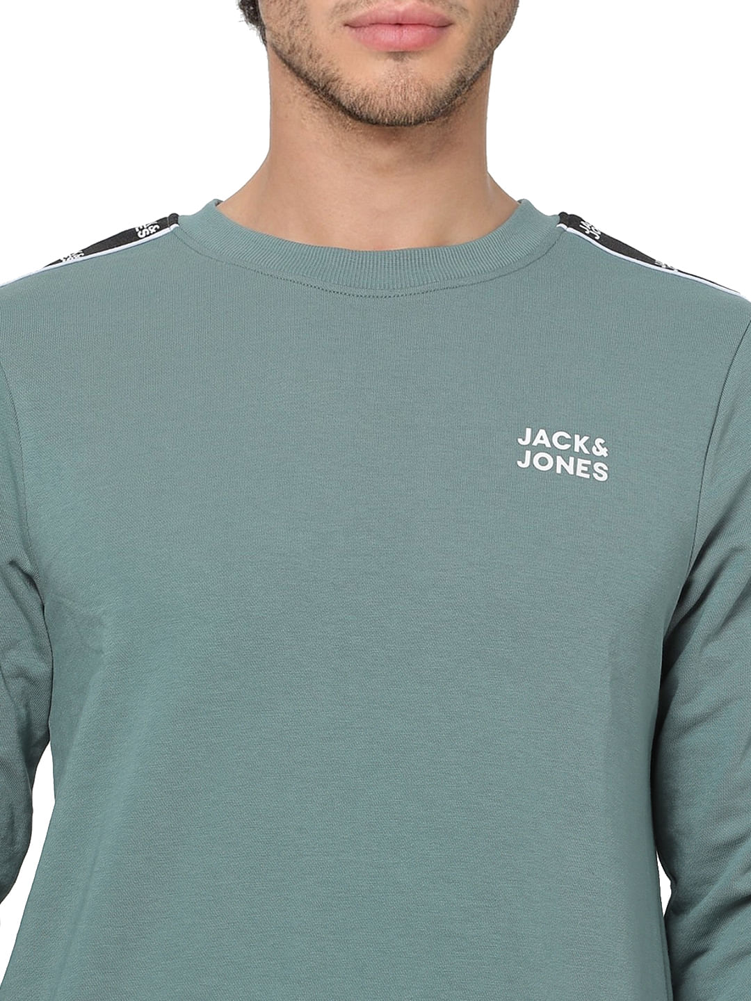 Green Tape Detail Sweatshirt