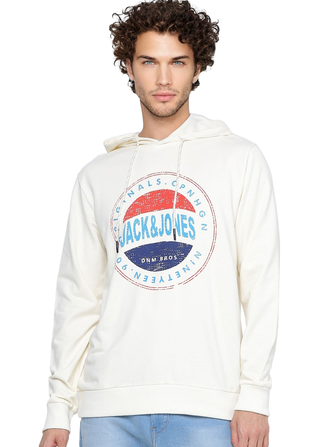 Beige Hooded Sweatshirt