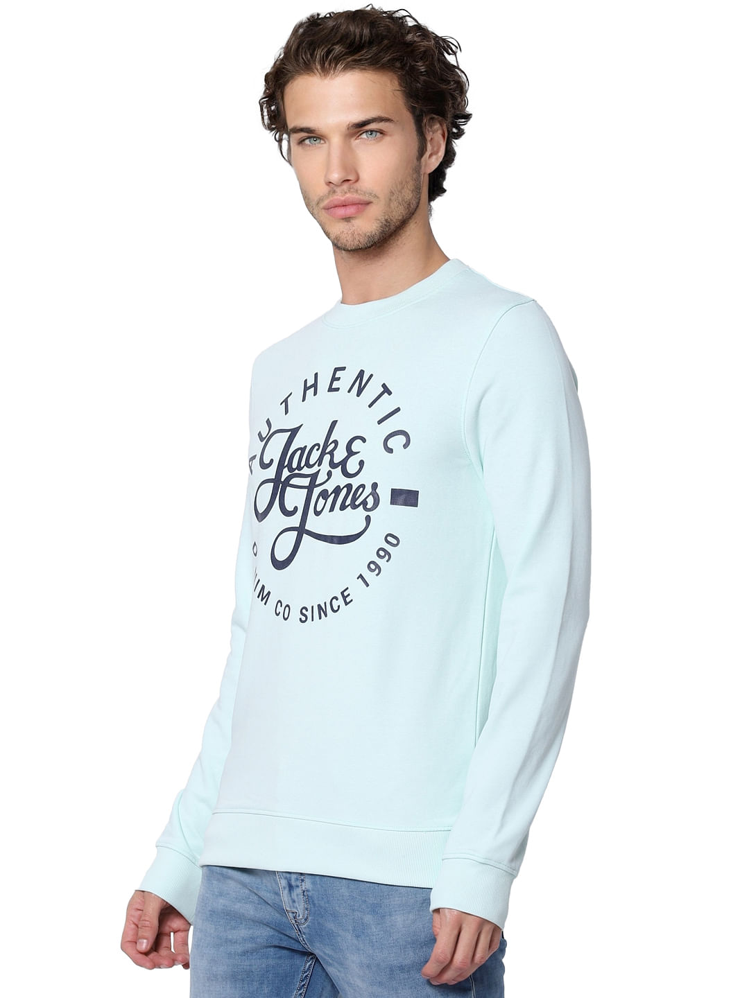 Green Logo Print Sweatshirt