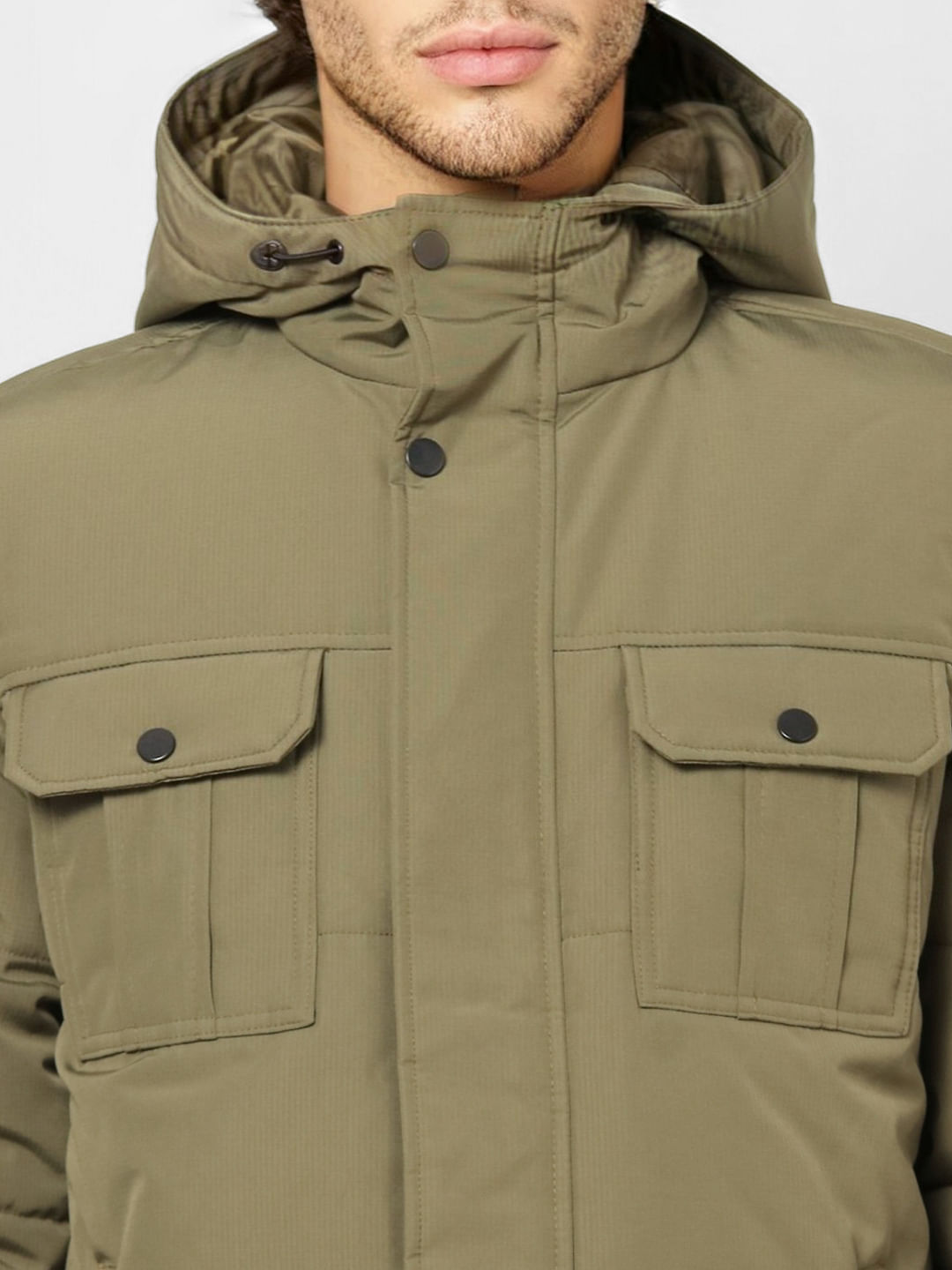 Olive Green Puffer Jacket