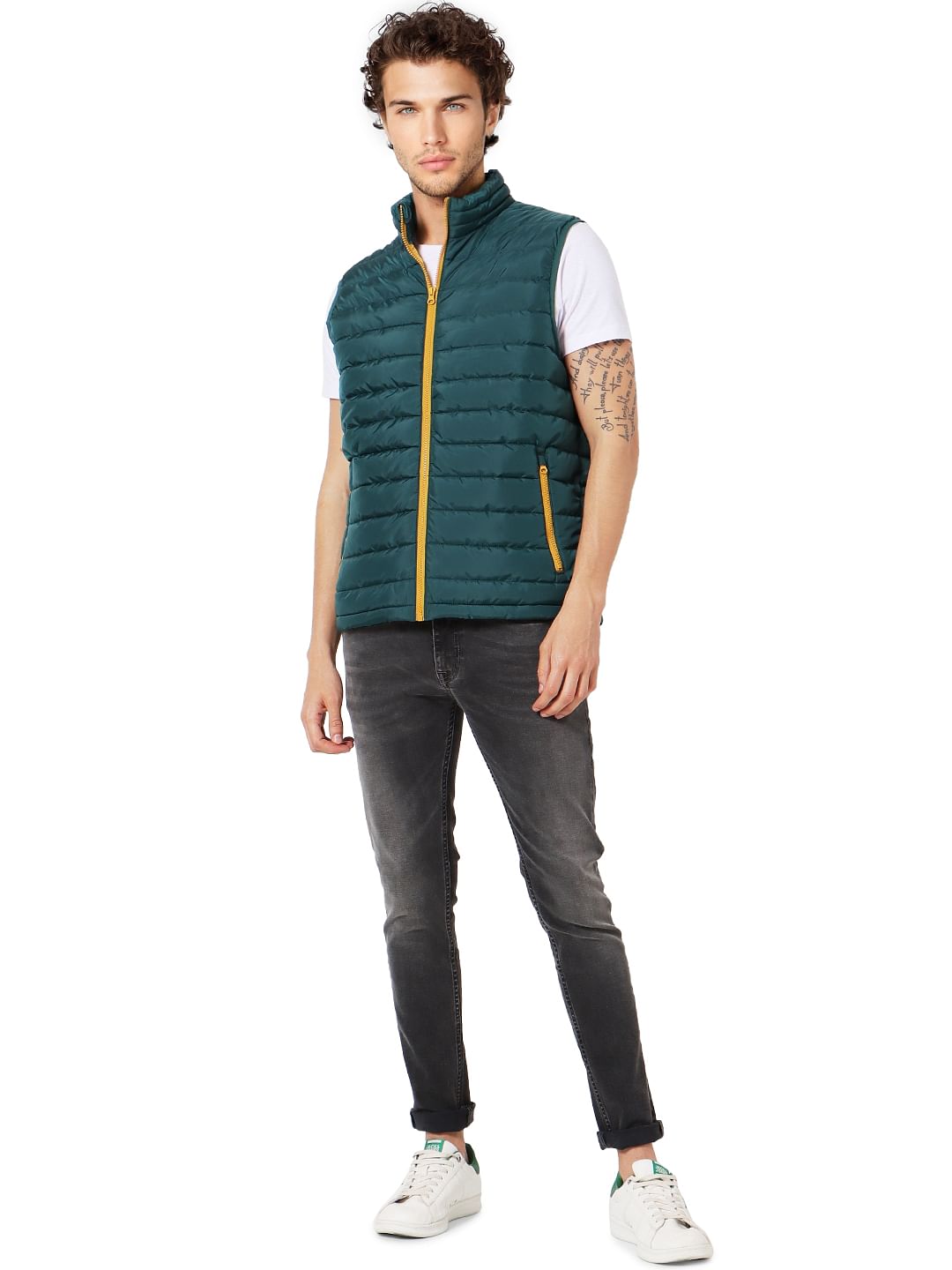 Green Puffer Jacket - S