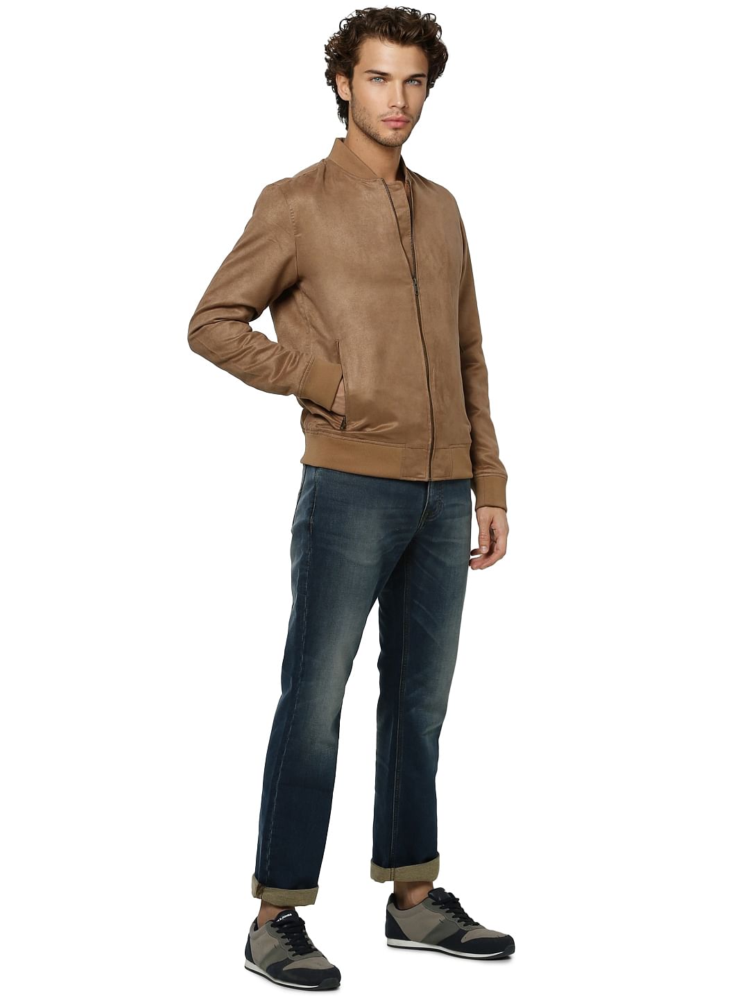 Brown Bomber Jacket - S