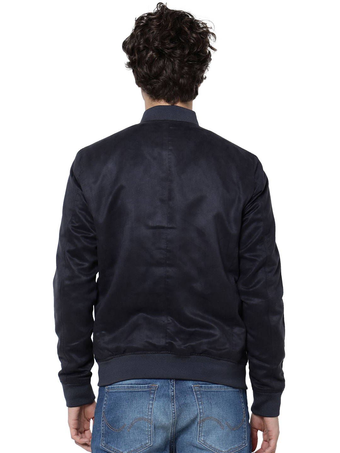 Navy Blue Bomber Jacket