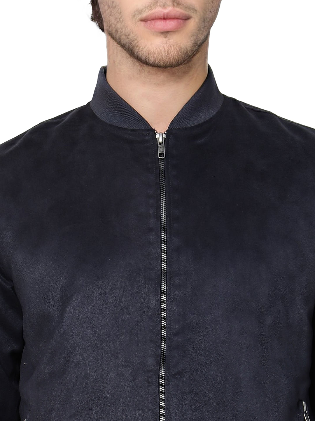 Navy Blue Bomber Jacket