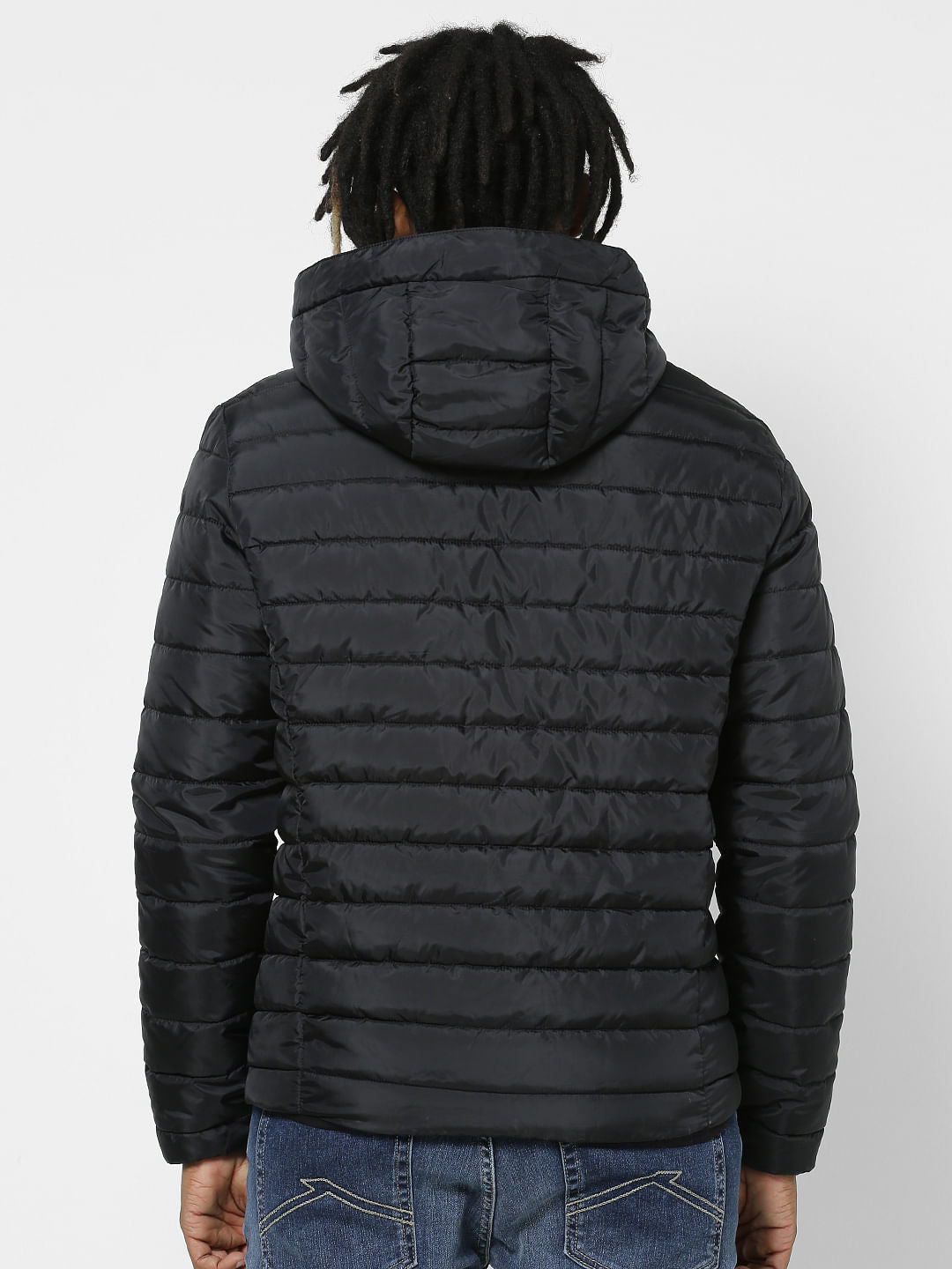 Black Hooded Puffer Jacket