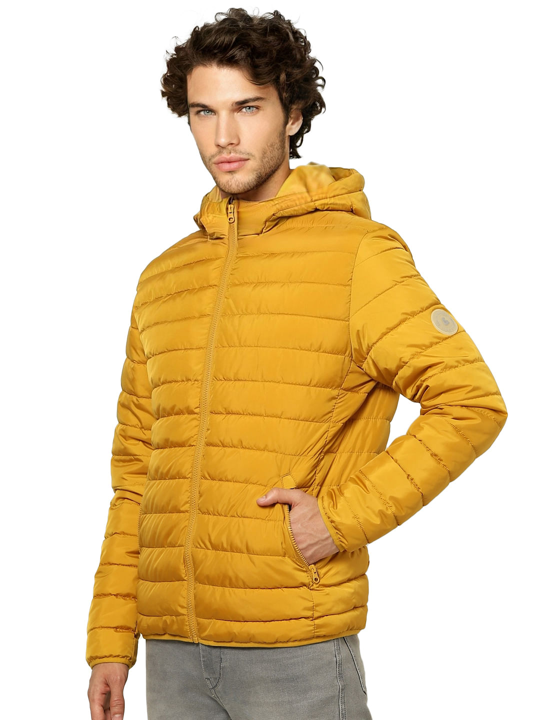 Brown Hooded Puffer Jacket