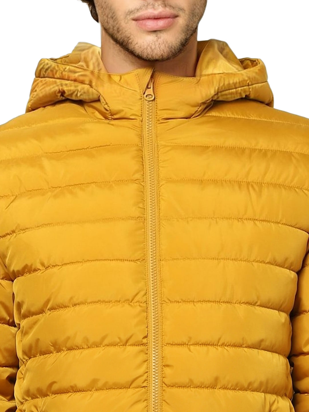 Brown Hooded Puffer Jacket