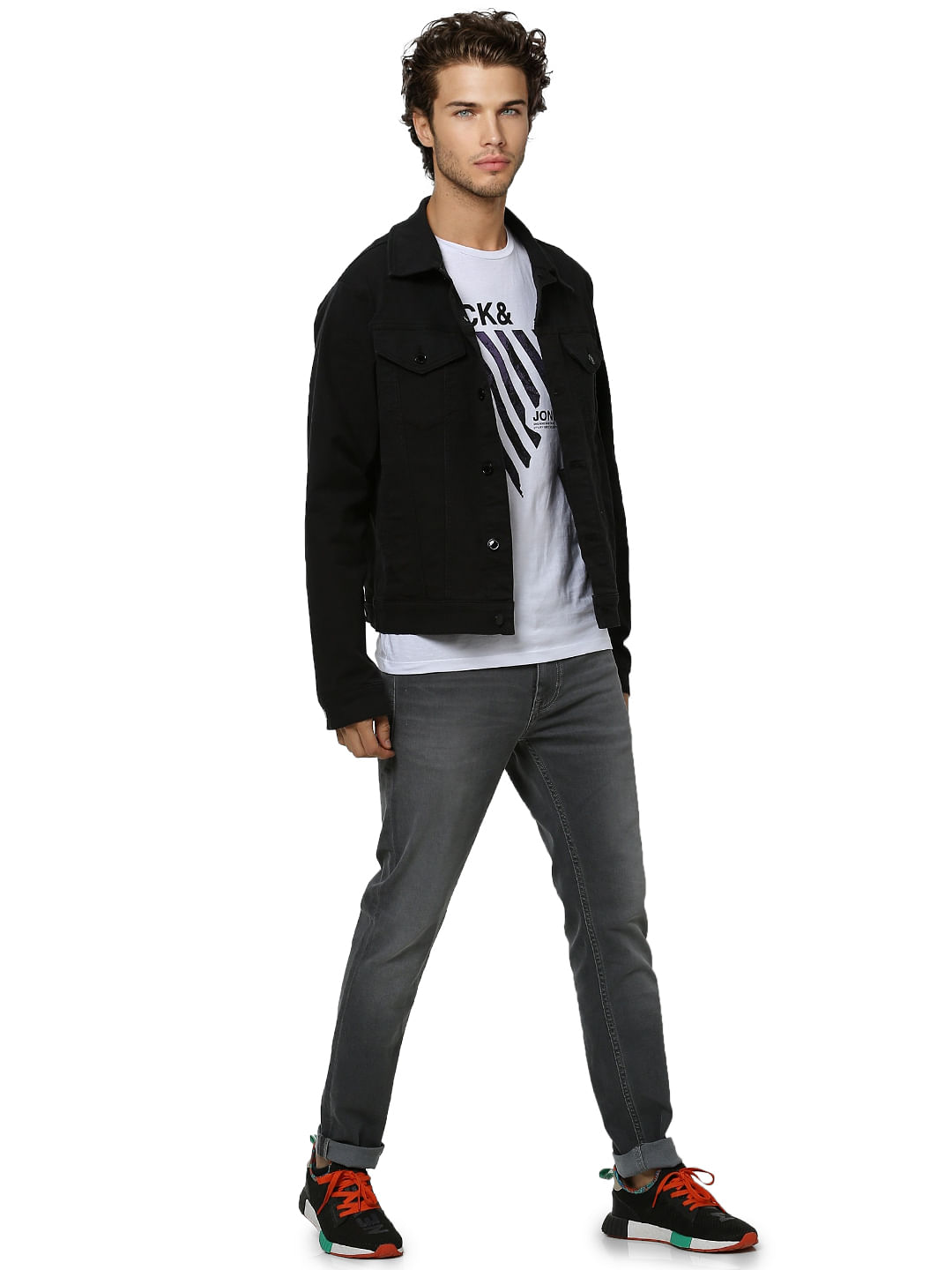 Black Trucker Jacket - S