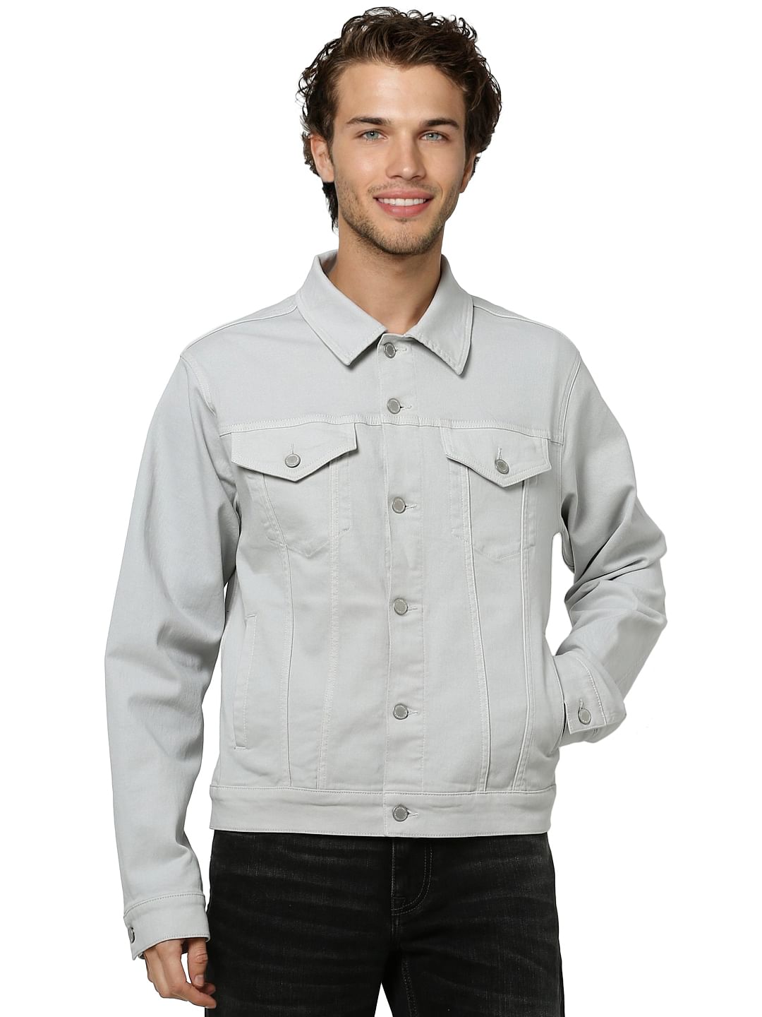 Grey Trucker Jacket