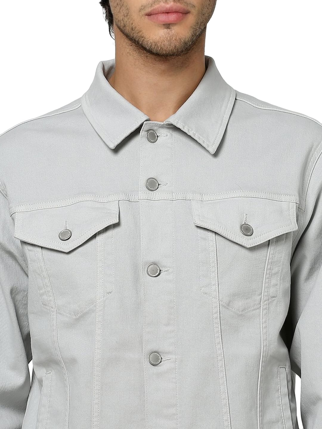 Grey Trucker Jacket