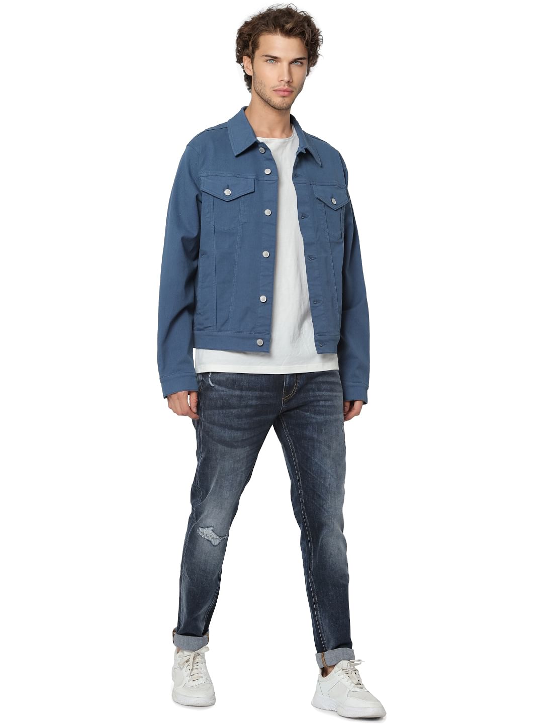 Blue Trucker Jacket - S
