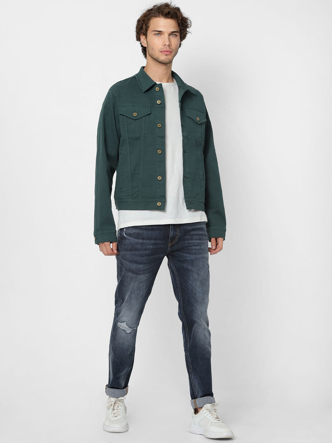 Green Trucker Jacket - S