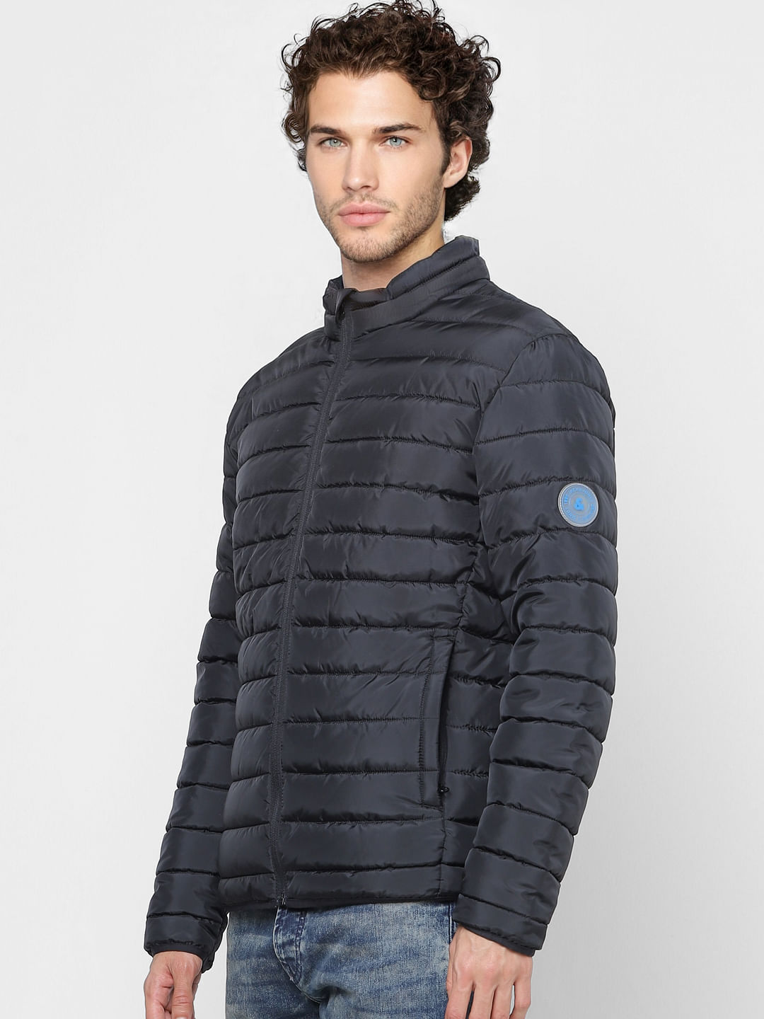 Black High Neck Puffer Jacket
