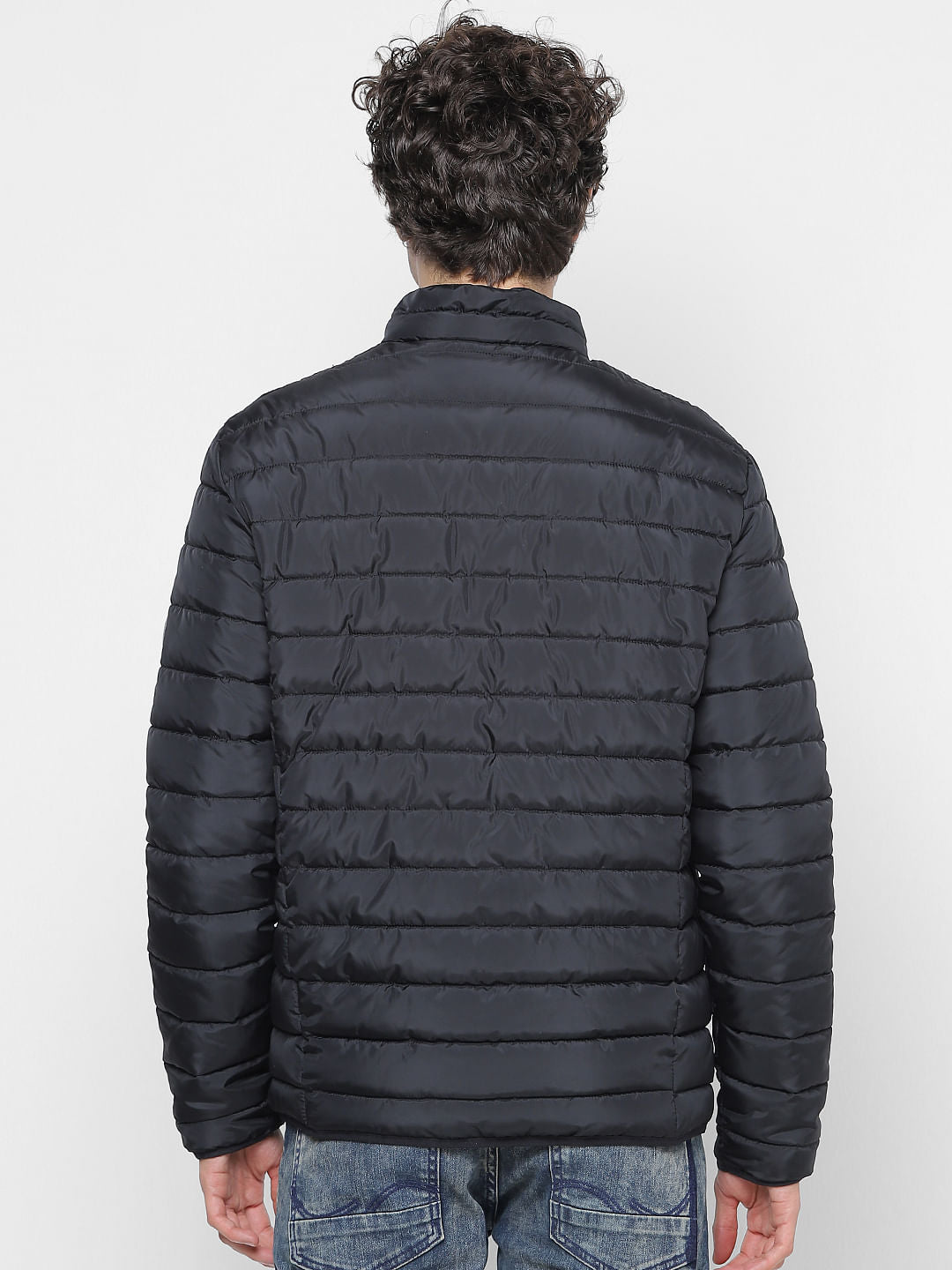Black High Neck Puffer Jacket