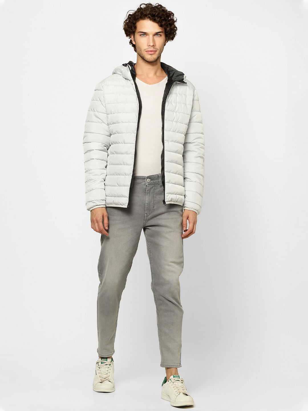 White Hooded Puffer Jacket