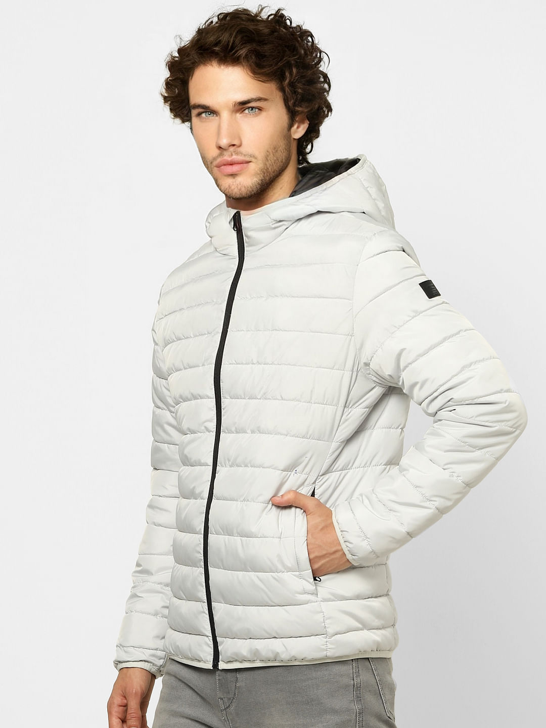 White Hooded Puffer Jacket
