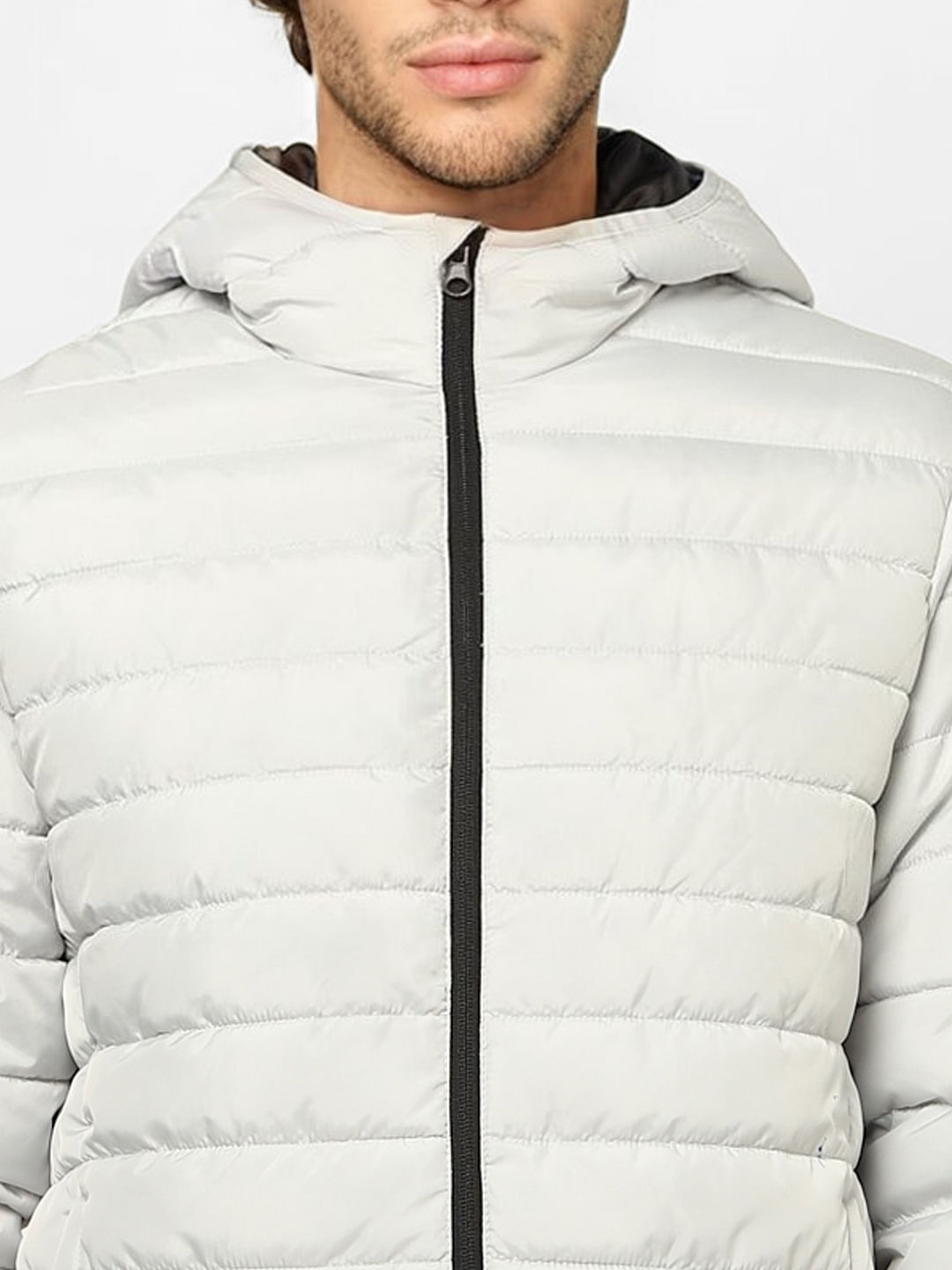 White Hooded Puffer Jacket