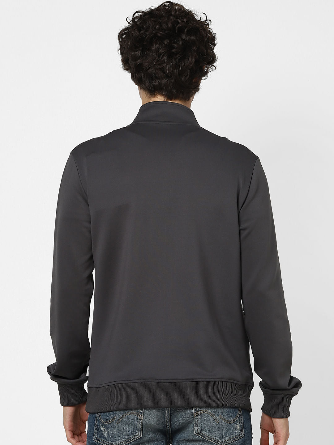 Dark Grey High Neck Jacket