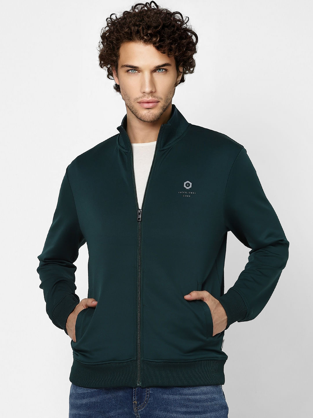 Green High Neck Jacket