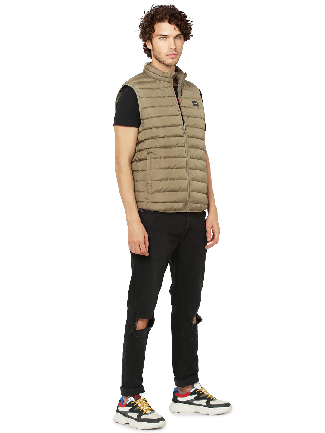Beige Puffer Jacket - S