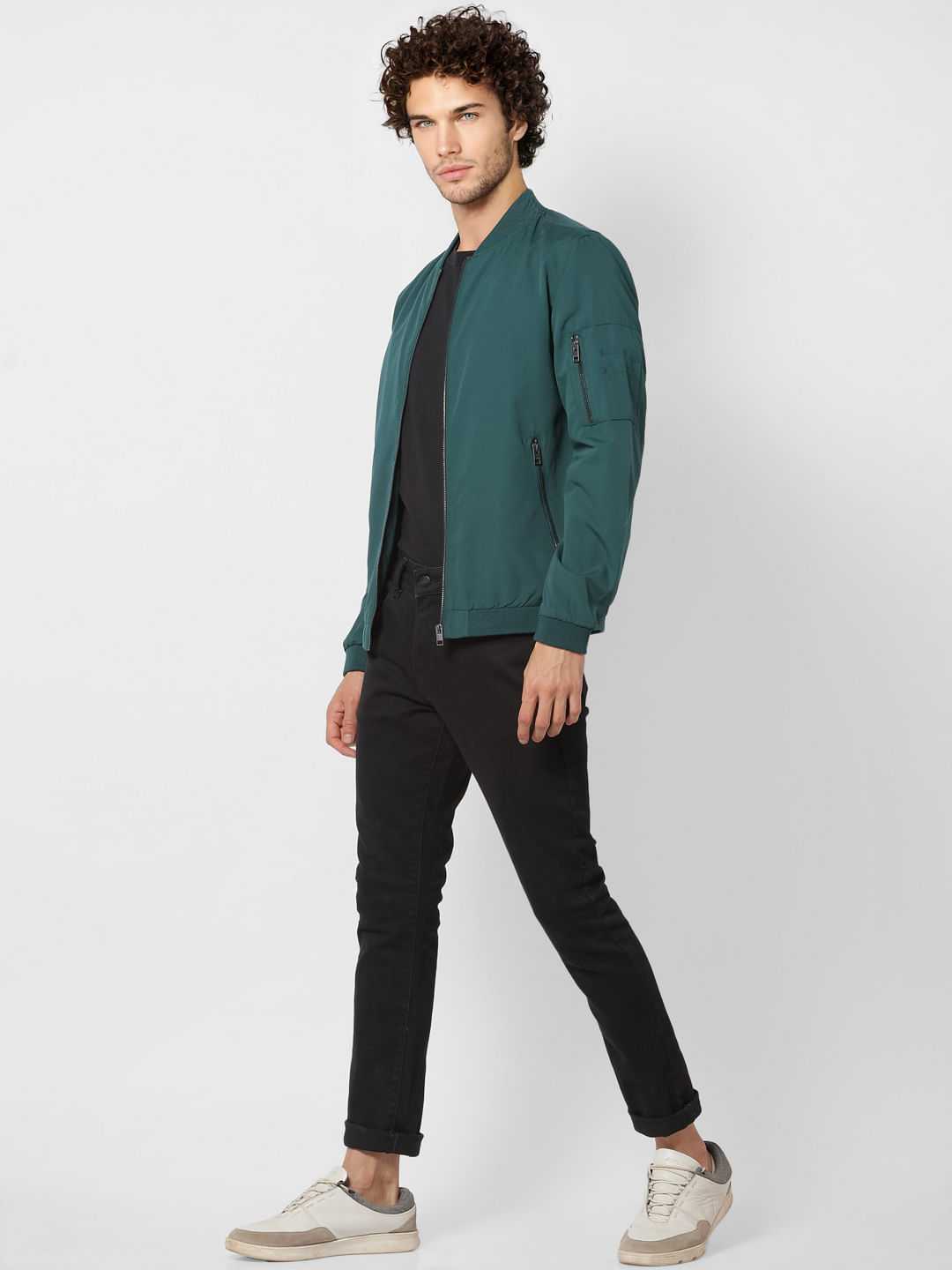 Green Bomber Jacket - S