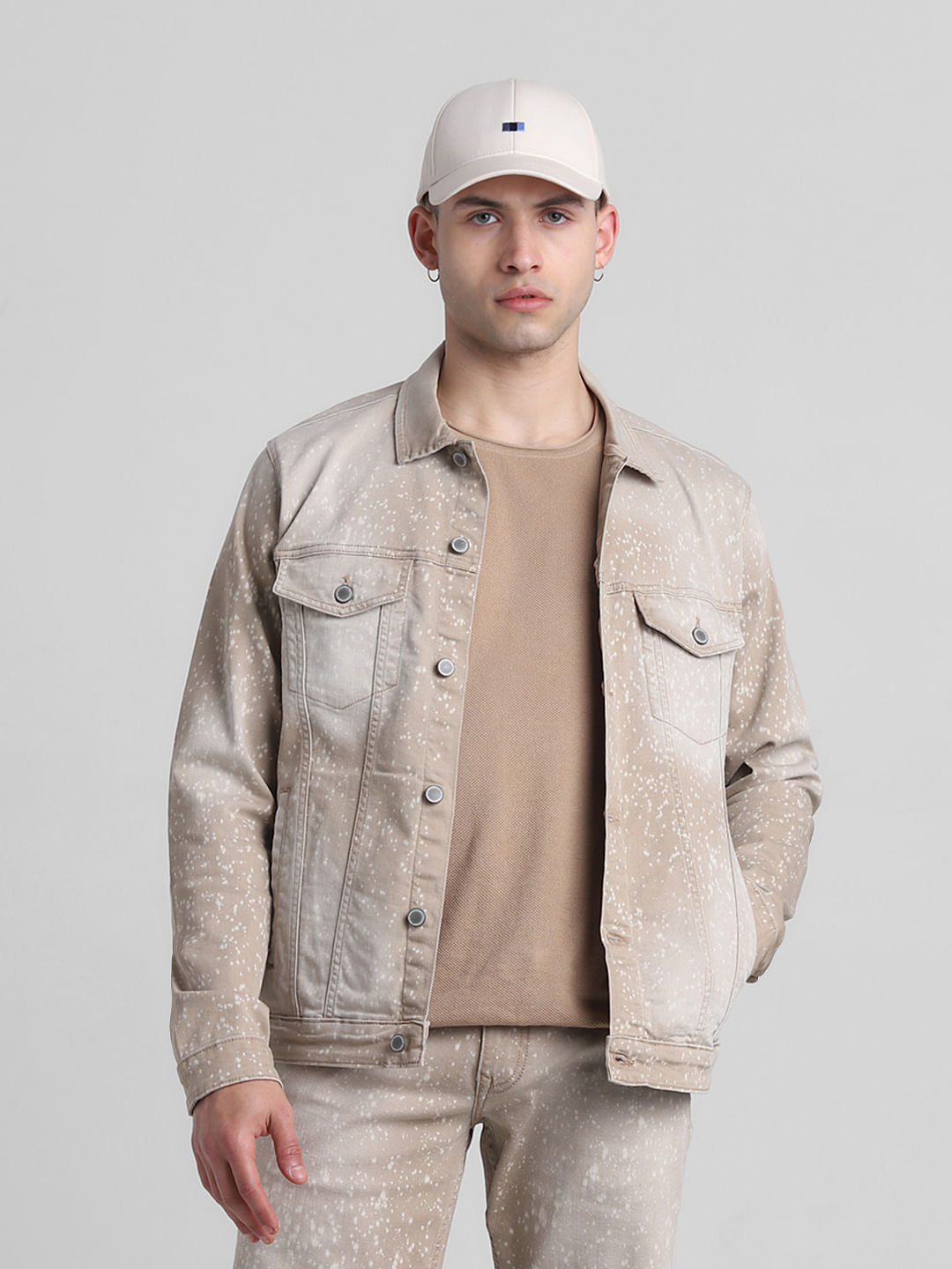 Brown Ombre Co-ord Set Denim Jacket - L