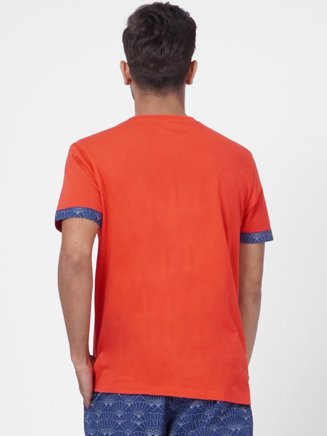 Red T-shirt & Printed Pyjama Set