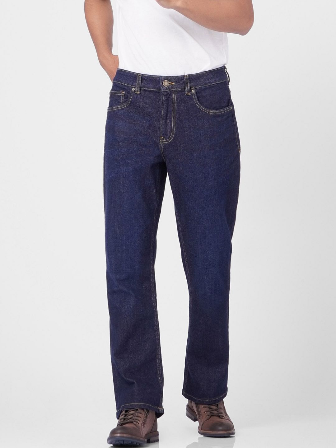 Blue High Rise Bootcut Jeans
