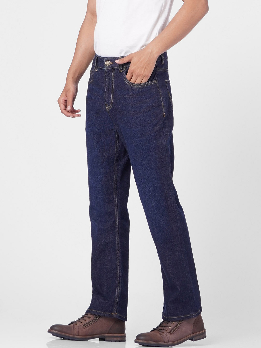 Blue High Rise Bootcut Jeans