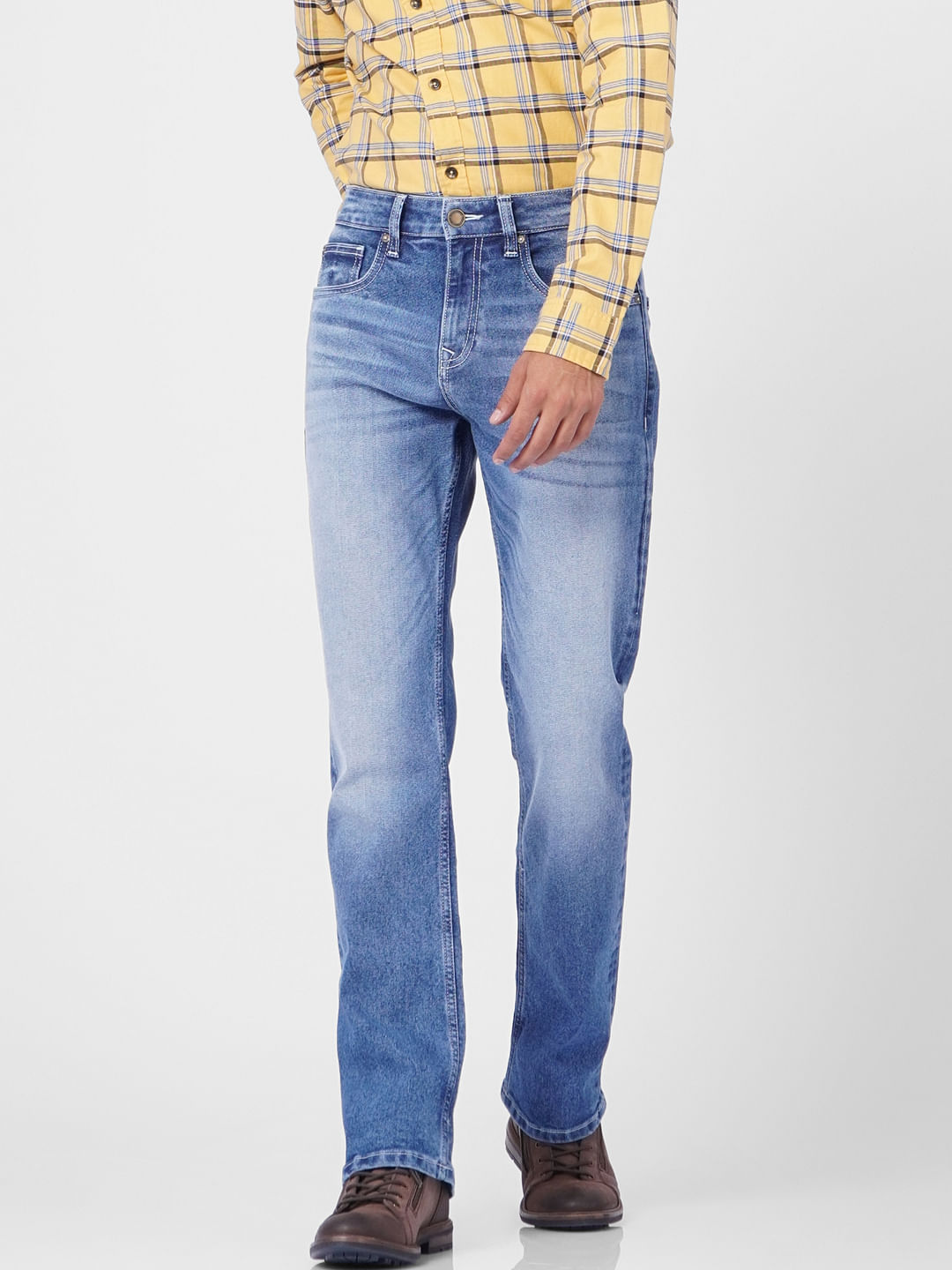 Blue High Rise Bootcut Jeans