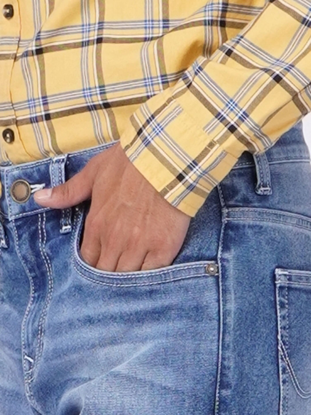 Blue High Rise Bootcut Jeans