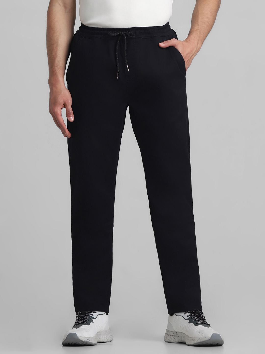 Black Mid Rise Casual Pants - S