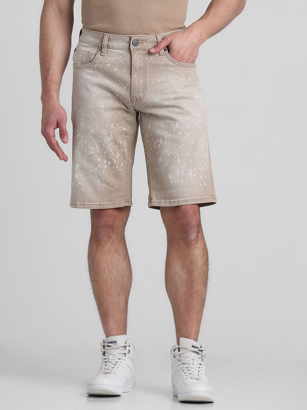 Brown Ombre Co-ord Set Denim Shorts - S