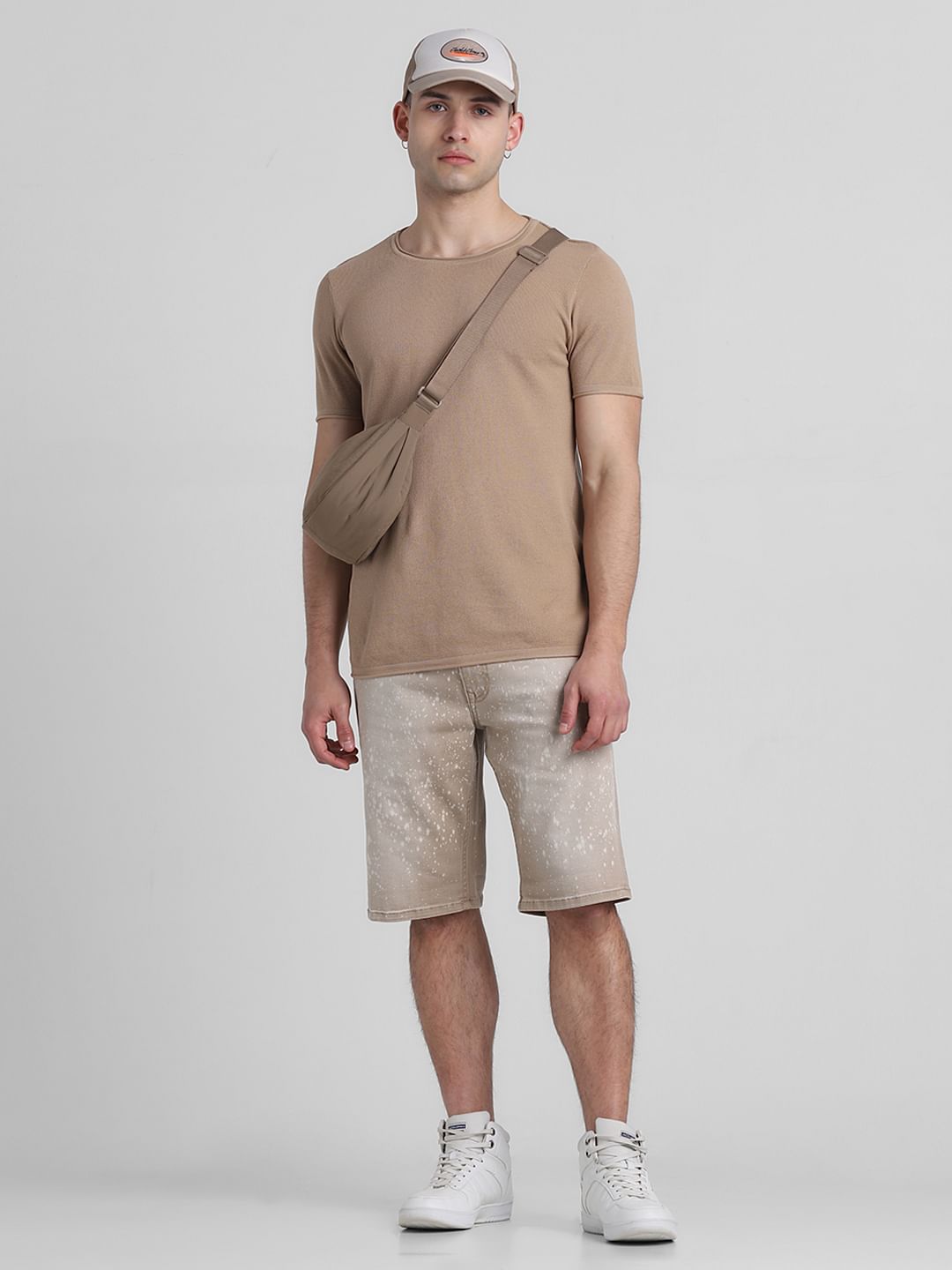 Brown Ombre Co-ord Set Denim Shorts