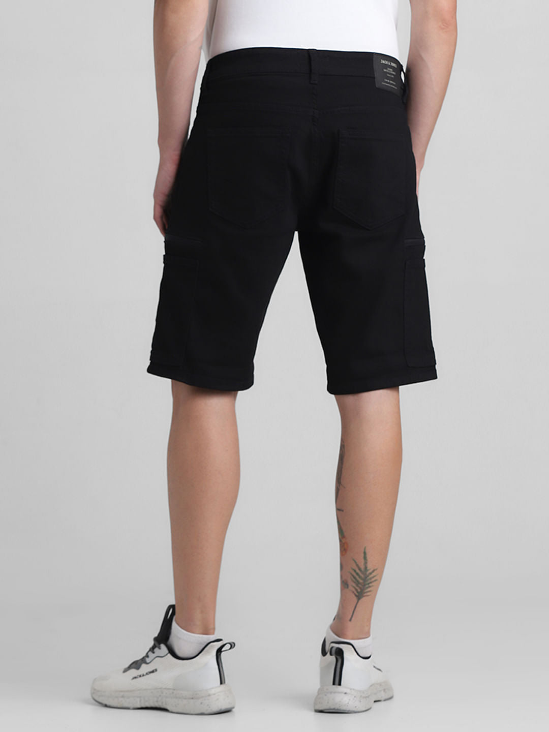 Black Plain Coloured Shorts