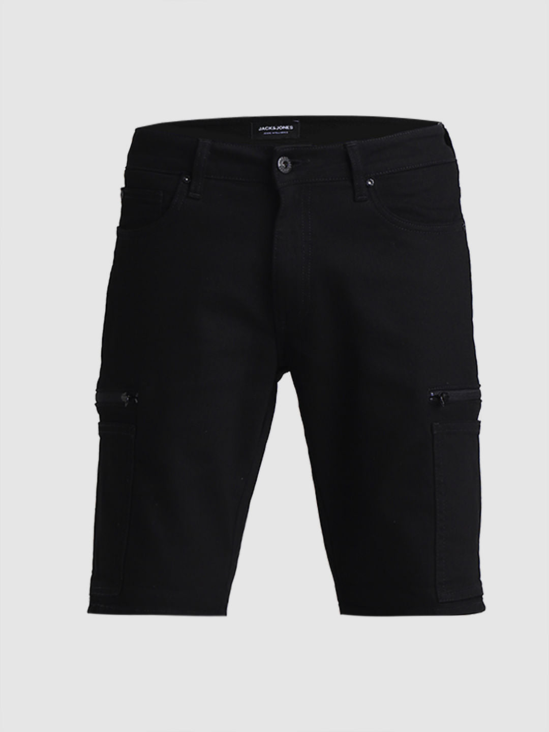 Black Plain Coloured Shorts