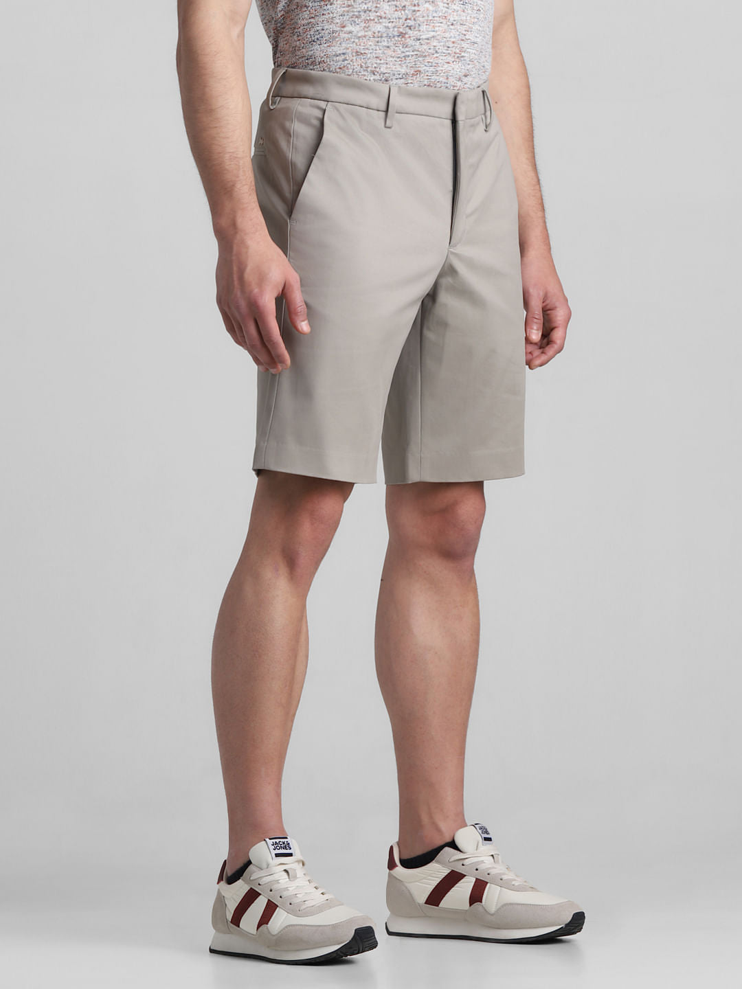 Green Mid Rise Chino Shorts
