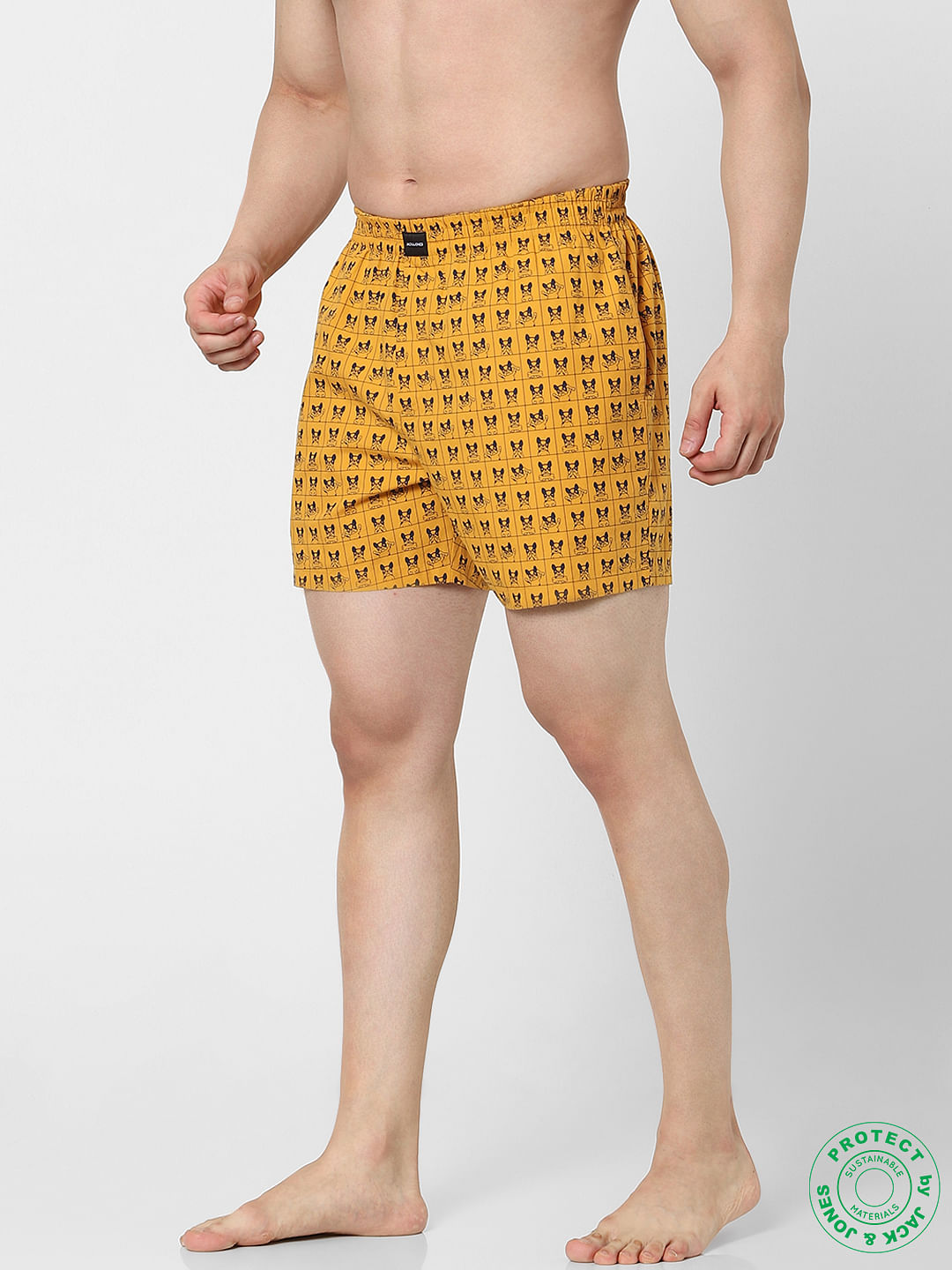 Yellow Printed Boxers
