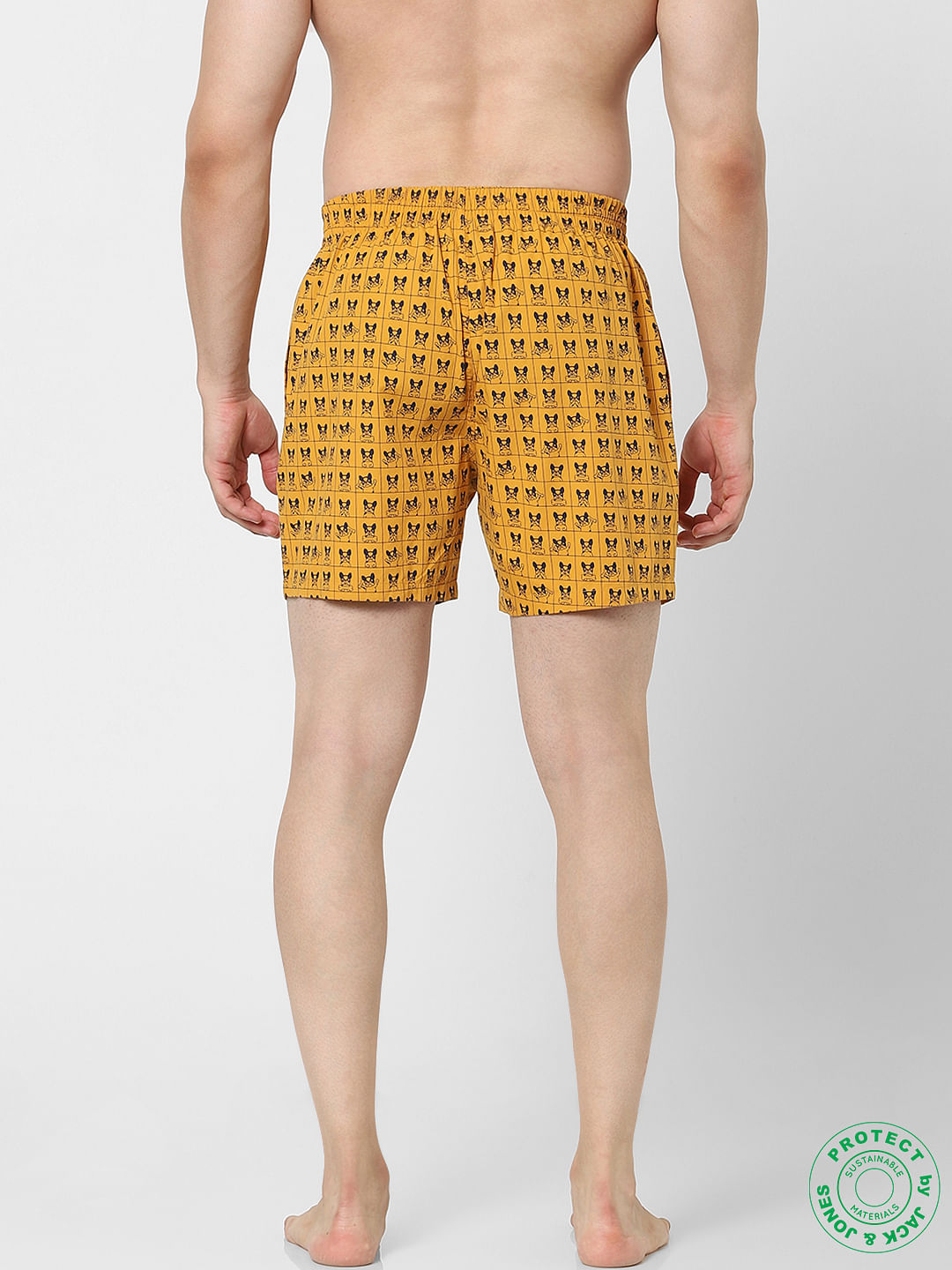 Yellow Printed Boxers
