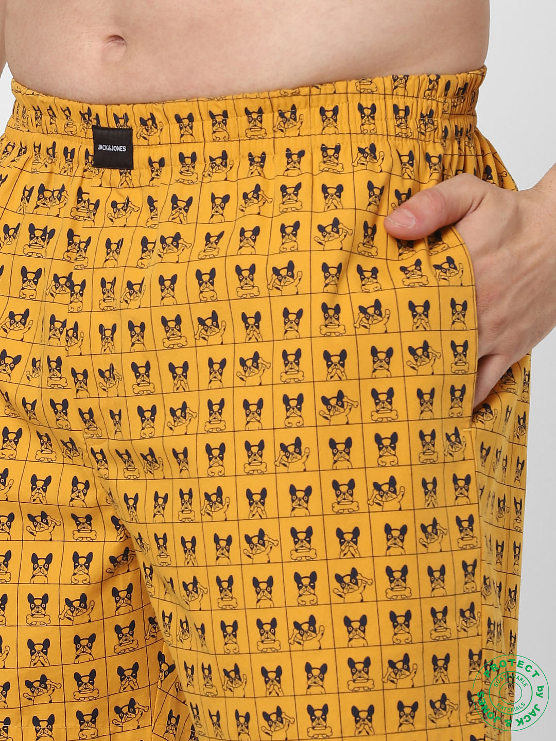 Yellow Printed Boxers