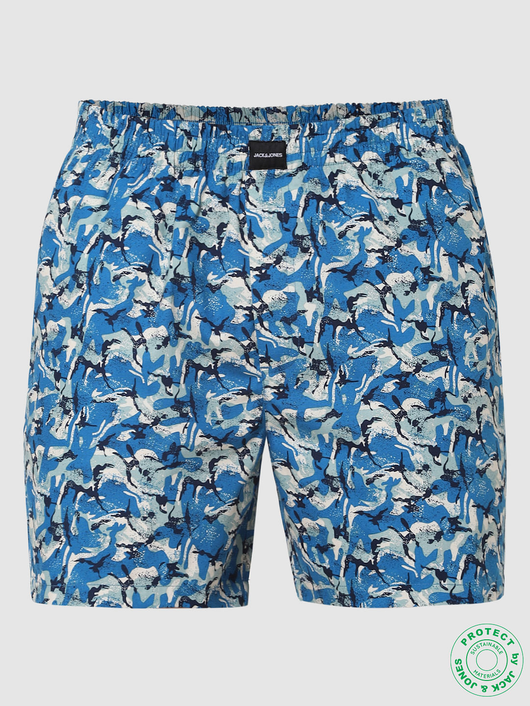 Blue Abstract Printed Boxers