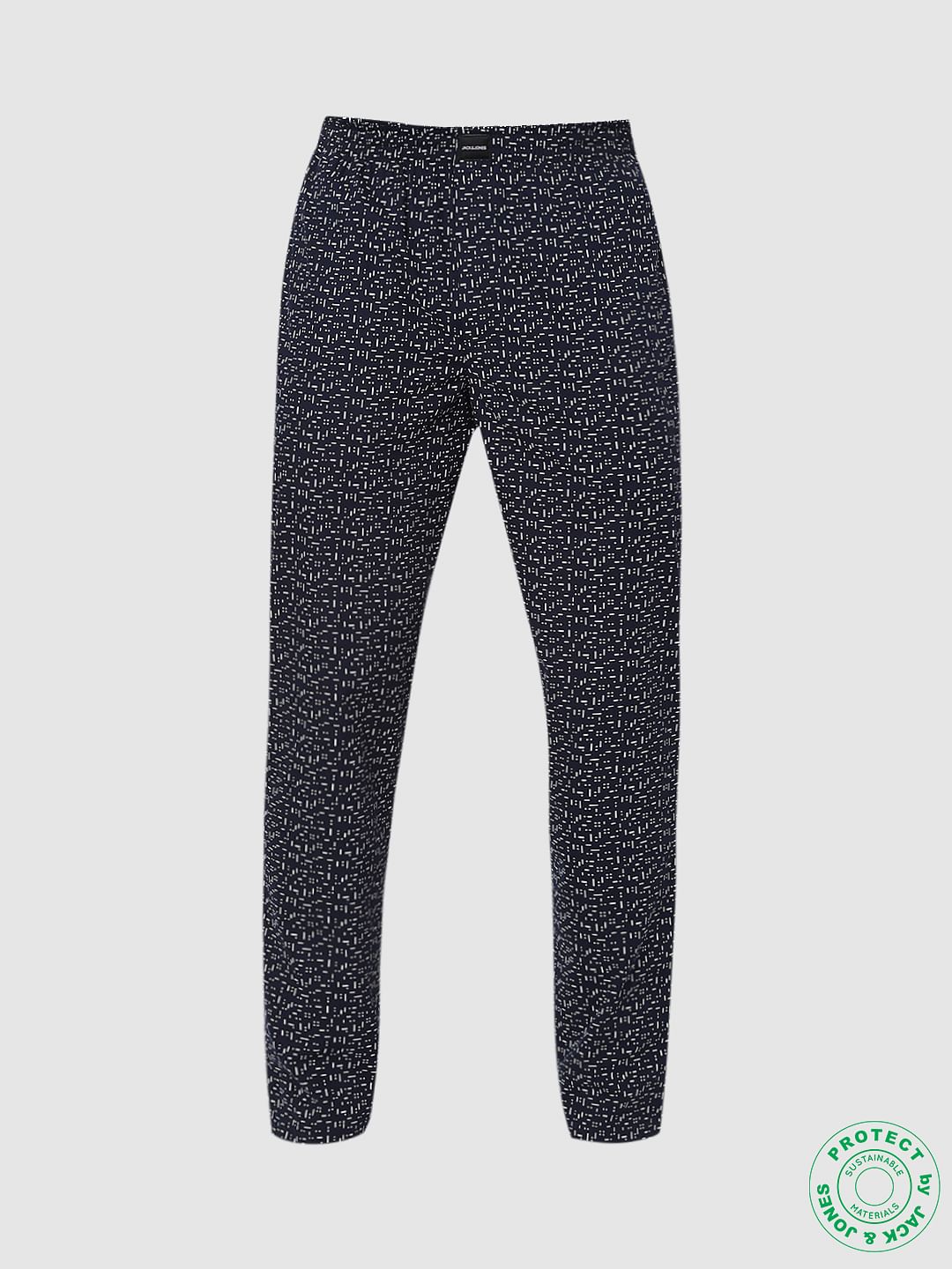 White Mid Rise Dotted Pyjamas