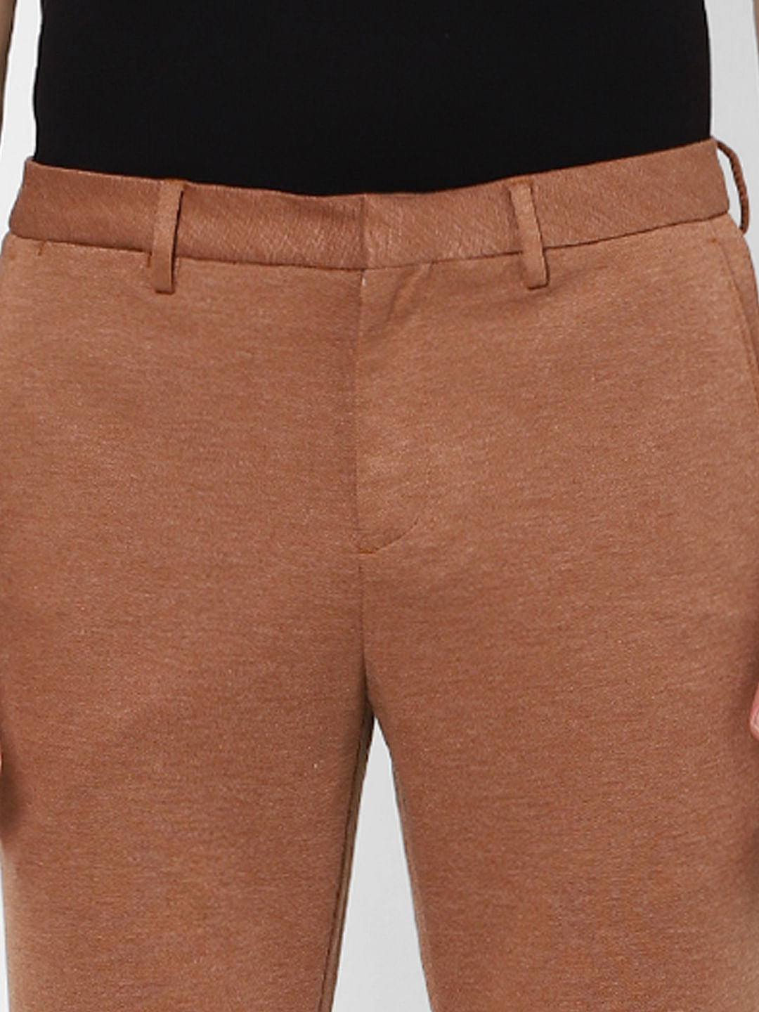 Brown Mid Rise Trousers