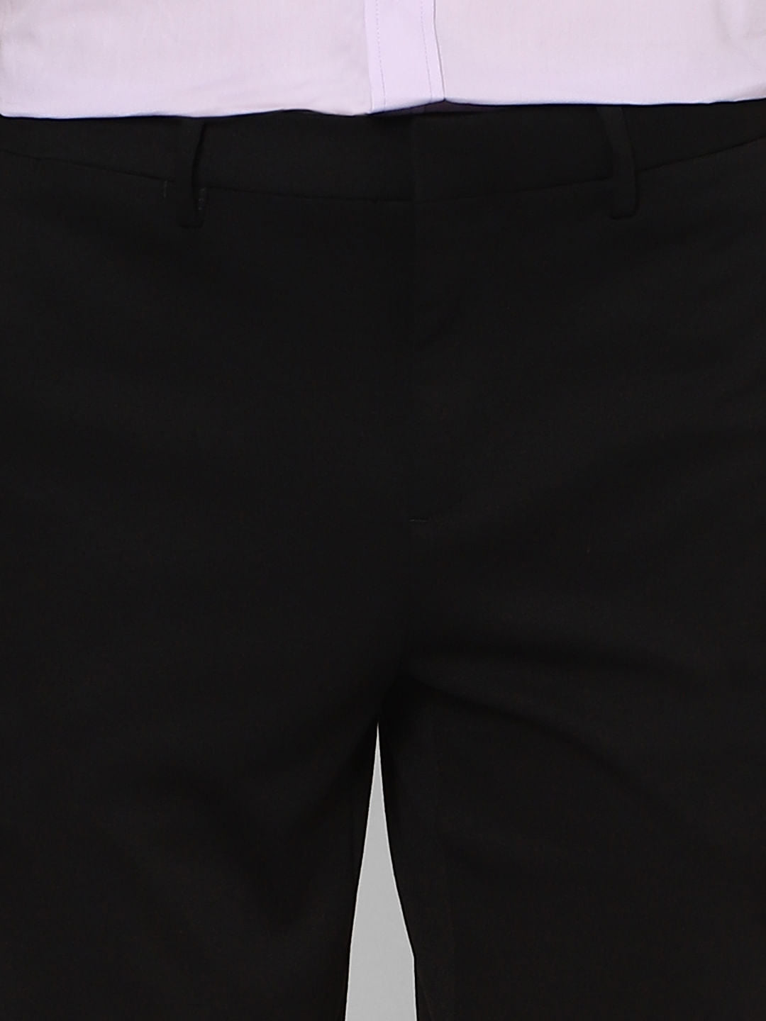 Black Mid Rise Trousers